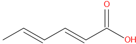 Structuurformule E200 - sorbinezuur