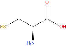 structuurformule E920 - L-cysteïne