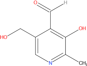 structuurformule vitamine B6 - pyridoxal