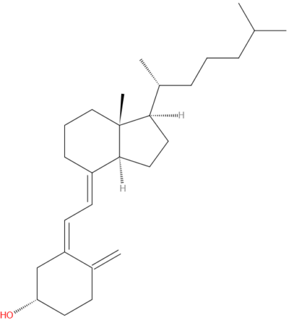 structuurformule vitamine D3 - cholecalciferol
