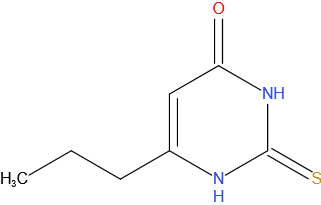 structuurformule propylthiouracil