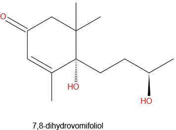 structuurformule van 7,8-Dihydrovomifoliol
