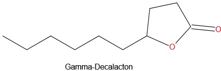 structuurformule van gamma-decalacton