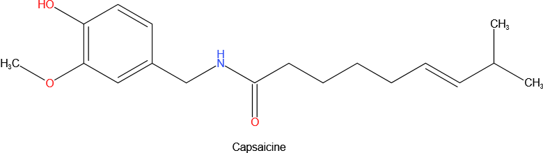 structuurformule capsaicine
