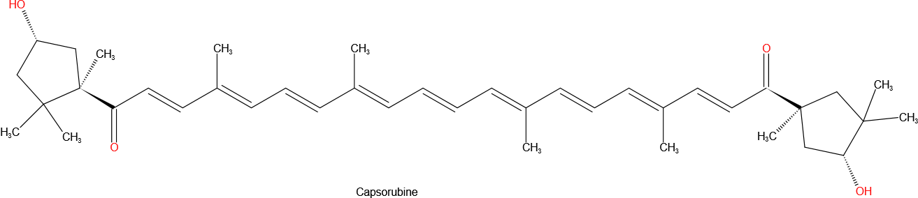 structuurformule capsorubine
